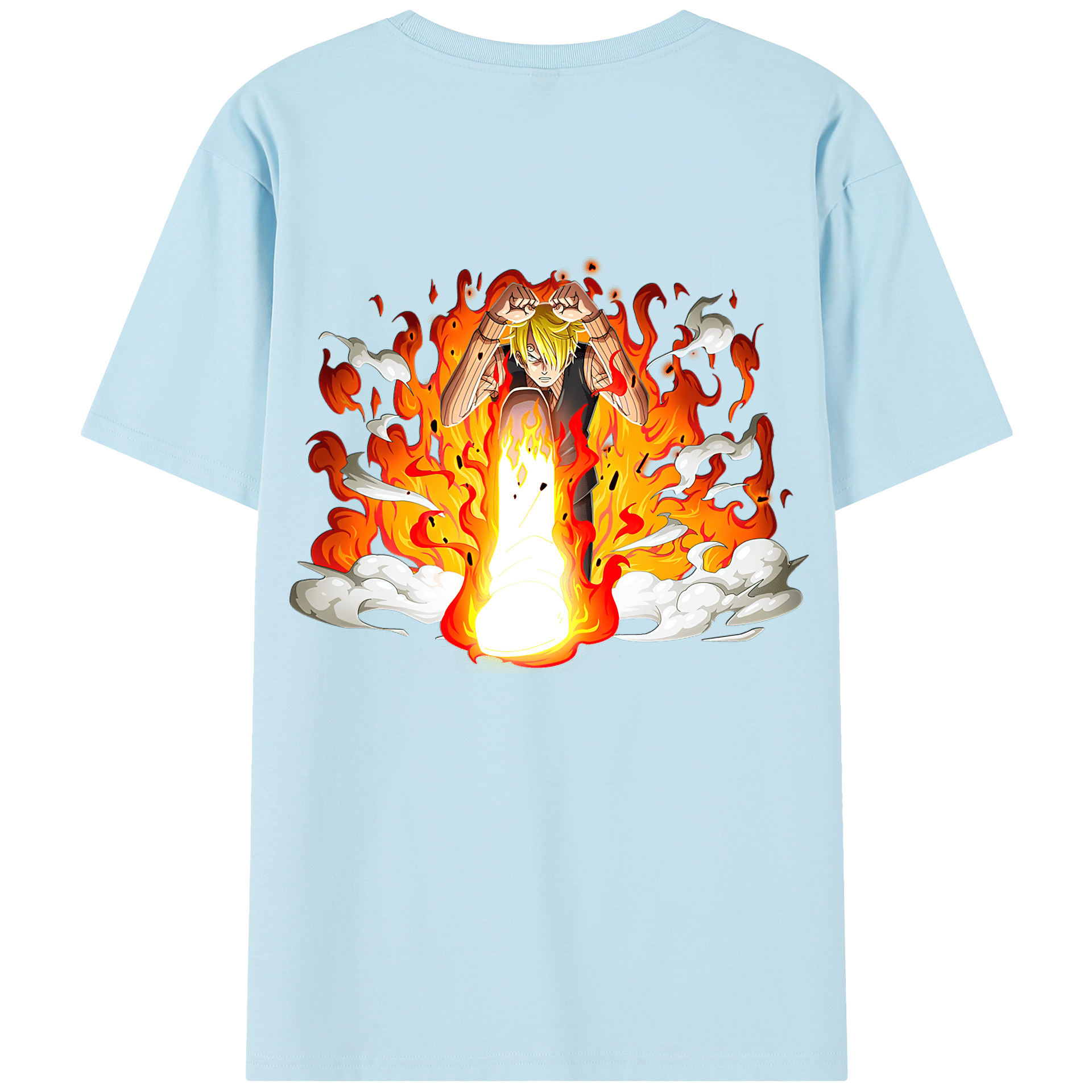 ワンピース サンジ ONE PIECE Sanji 綿100％半袖Tシャツ（背面プリント）
